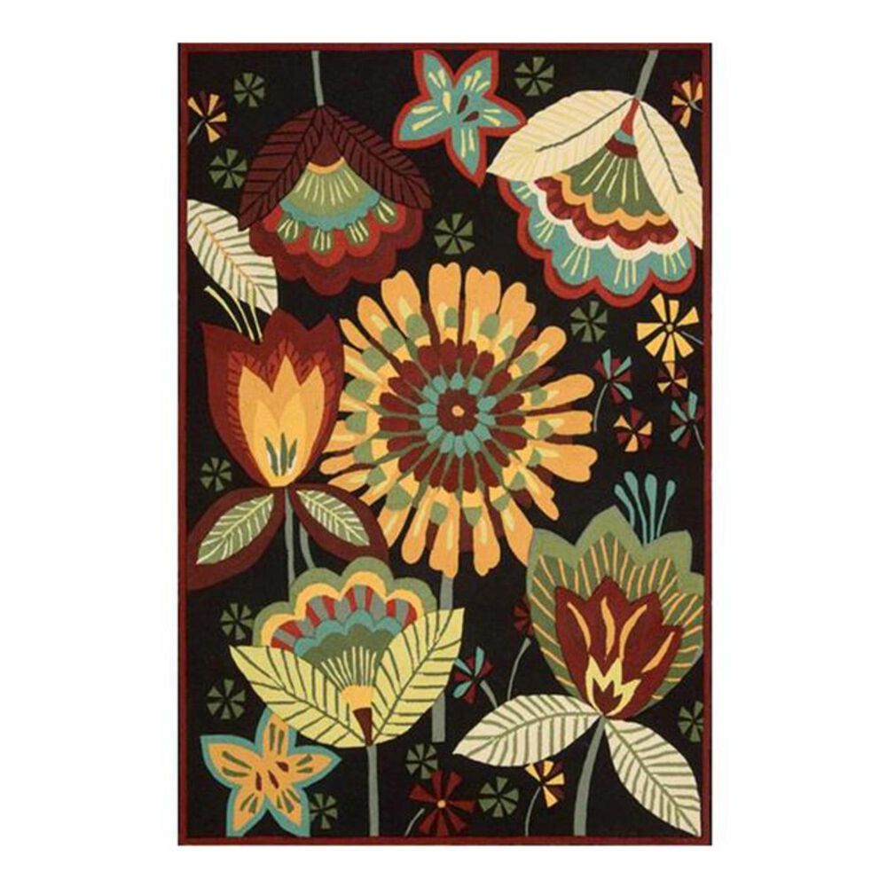 Nourison Fantasy FA12 3'6" x 5'6" Black Area Rug, , large