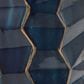 Maple and Jade 40" Tall Floor Geometric Decorative Vase in Polished Teal and Gold, , large