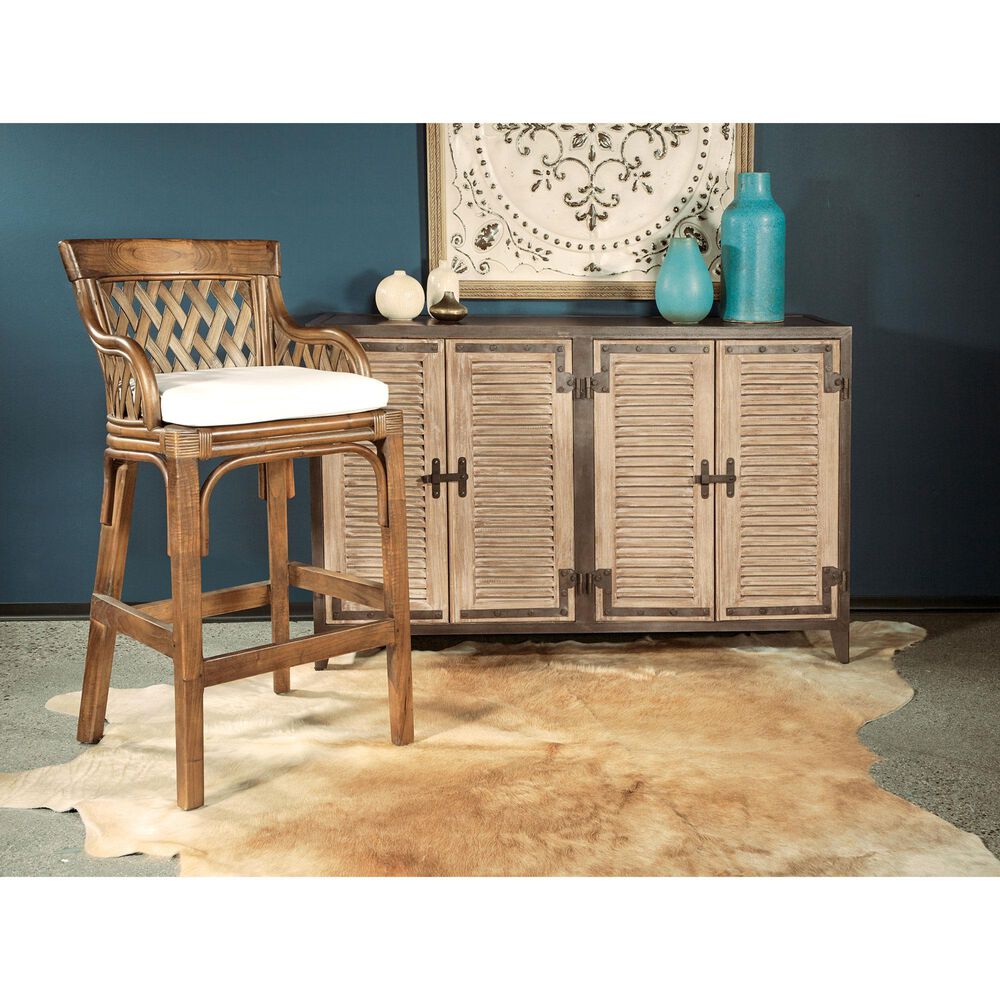Office Star Products Plantation 24&quot; Counter Stool in Brown Stained, , large