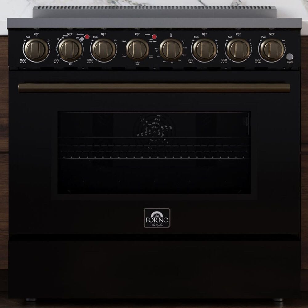 Forno Paolo 36" Freestanding Electric Range in Black, , large