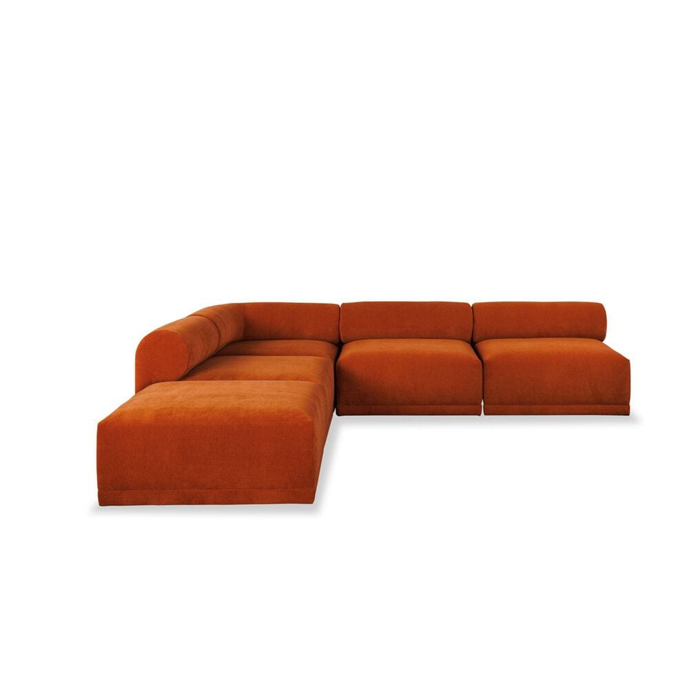 Jonathan Louis Oakley 5-Piece Stationary Sectional in Lovely Russett, , large