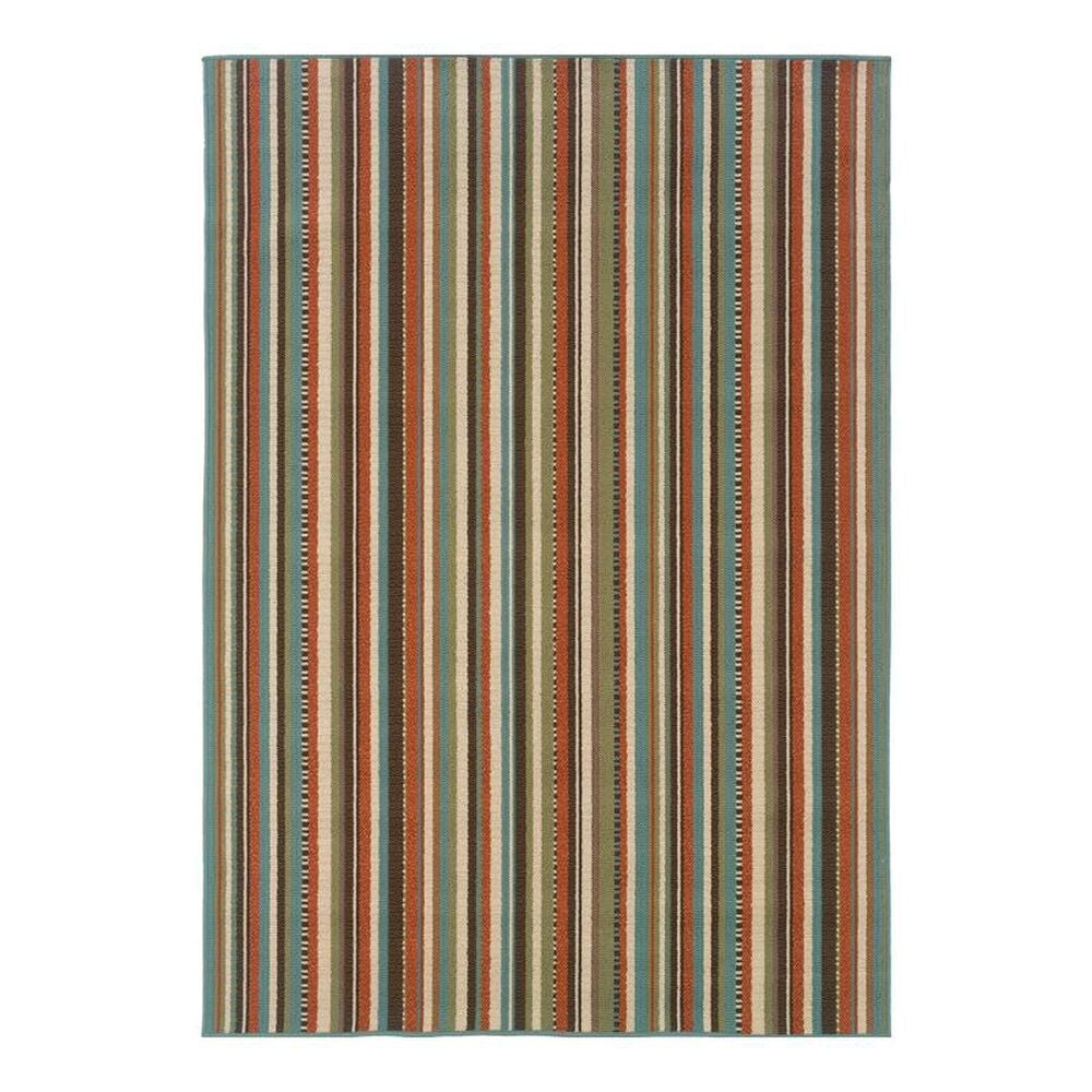 Oriental Weavers Montego 6996C 6"7" x 9"6" Green/Blue Outdoor Rug, , large