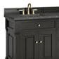James Martin Vanities Brookfield 72" Double Bathroom Vanity in Black Onyx with 3cm Parisien Bleu Quartz Top and Rectangular Sinks, , large