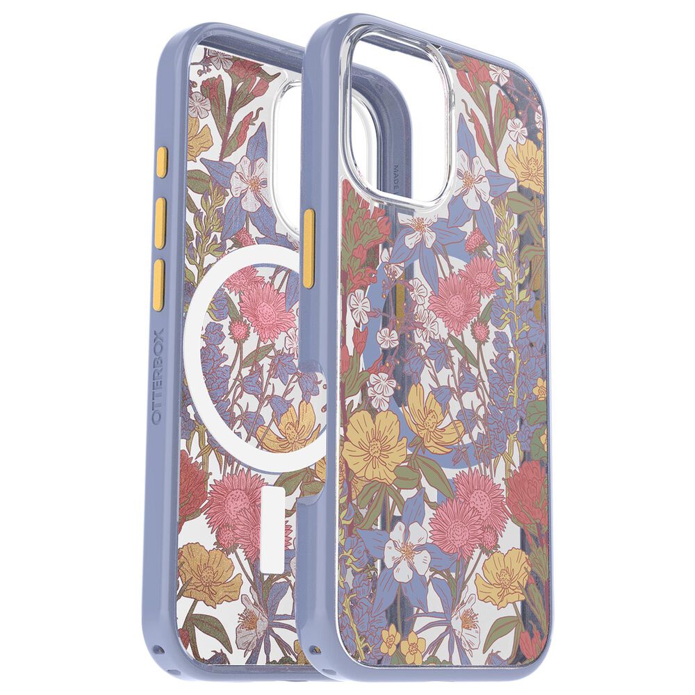 OtterBox Symmetry Series Clear Magsafe Case for Apple iPhone 16 in Floral Purple, , large