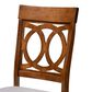 Baxton Studio Lucie Side Chair with Grey Cushion in Walnut Brown (Set of 2), , large