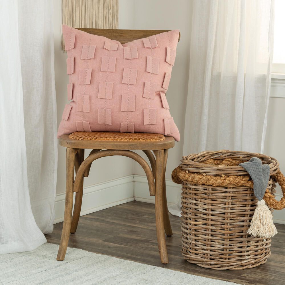 Rizzy Home Donny Osmond 20&quot; Down Filled Pillow in Blush, , large