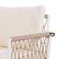 HOMLUX Patio Woven Rope Swing Sofa with White Steel in Beige, , large