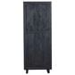 Home Trends & Design Santa Fe 72" Bar Cabinet in Natural and Matte Black, , large