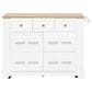 HOMLUX 51" Kitchen Island with Pull Out Trash Can Storage in White, , large