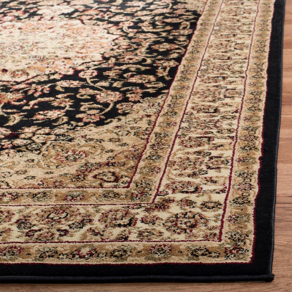 Safavieh Lyndhurst LNH222 8&#39; Square Black and Ivory Area Rug, , large
