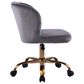 Impressions Vanity Rylee Swivel Vanity Chair with Dark Grey Cushion in Antique Gold, , large
