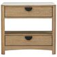 Simeon Collection Escape Queen Upholstered Platform Bed with 2 Nightstands in Natural Patina and Sandstone, , large