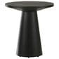 HOMLUX 20"W Round Wood Console Table Contemporary Pedestal Design in Ebony Black, , large