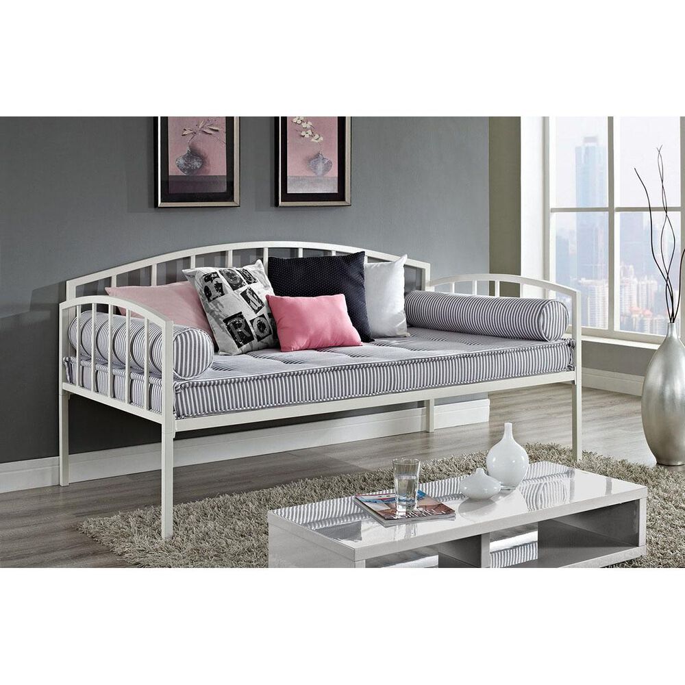 Dorel Ava Twin Metal Daybed in White, , large