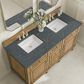James Martin Vanities Lorelai 60" Double Vanity in Light Natural Oak with 3 cm Parisien Bleu Quartz Top, , large