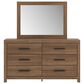 Ashley Broachmyn 6 Drawer Dresser and Mirror in Auburn, , large