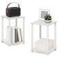 HOMLUX Turn-N-Tube End Table in White (Set of 2), , large
