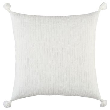 Rizzy Home DFPT19125WH002020 20" Down Filled Pillow in White, , large