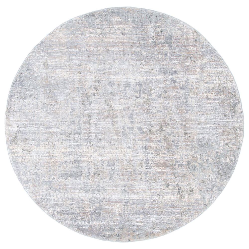 Safavieh Webster WBS330G 6"7" Round Grey and Beige Area Rug, , large