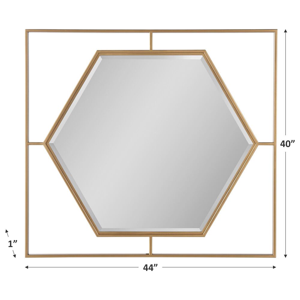 Furniture Worldwide Love Joy Bliss Mirror in Soft Gold, , large