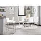 Lumisource Mason Swivel Side Chair with White Upholstered in Brushed Stainless Steel (Set of 2), , large