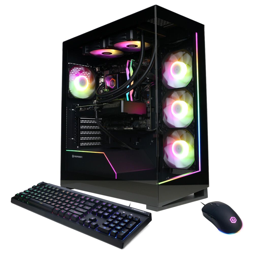 CyberPowerPC Gamer Supreme Gaming Desktop | Intel Core Ultra 7 265F - 32GB RAM - NVIDIA GeForce RTX 5070 Graphics - 2TB SSD in Black, , large