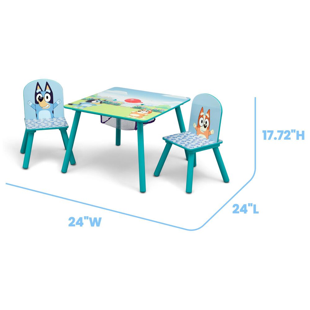 Delta Bluey 3-Piece Table and Chair Set in Blue, , large