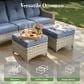 HOMLUX 6-Piece Patio Conversation Set with Coffee Table in Denim Blue, , large