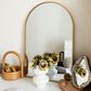 HOMLUX 20" x 30" Arched Mantle Mirror in Gold, , large