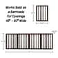 Timberlake Petmaker 4 Panel Straight Top Folding Fence in Brown, , large