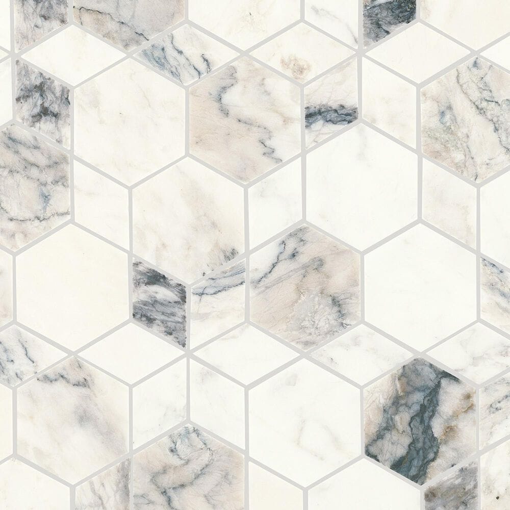 Dal-Tile Gamma Illusive 14&#39;&#39; X 16&#39;&#39; HYPNOTIC Natural Stone Mosaic Sheet, , large