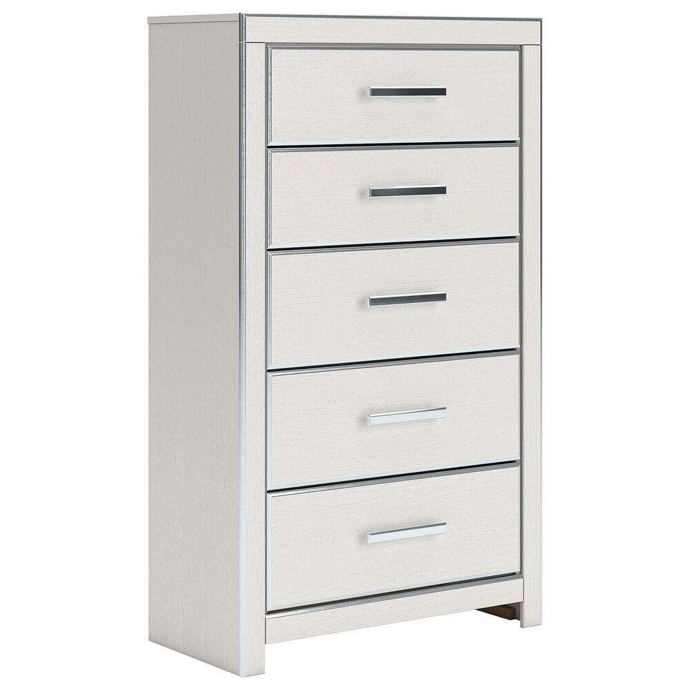 Ashley Zuraleus 5-Piece Queen Upholstered Platform Bedroom Set in Matte White, , large