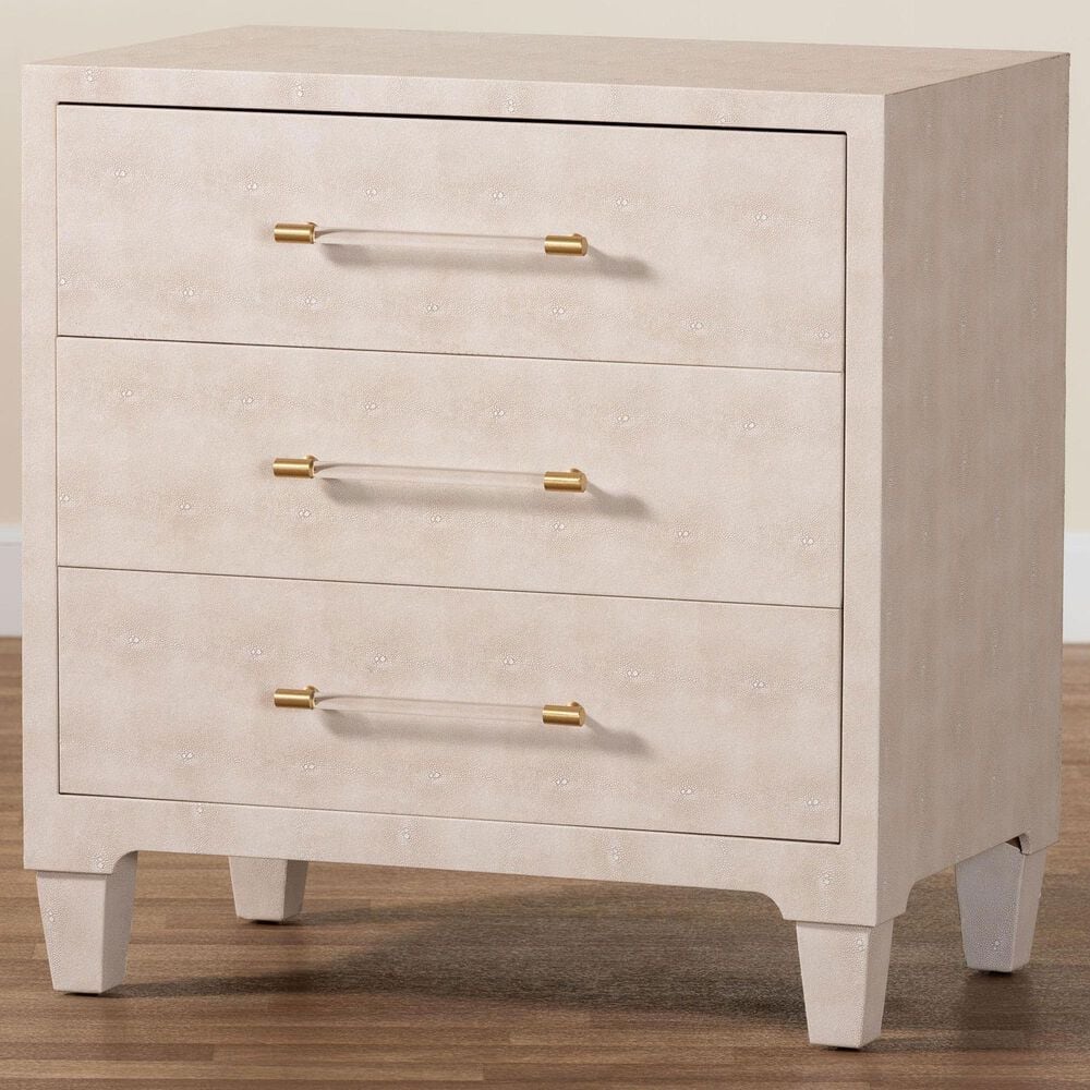 Baxton Studio Nira 3-Door Buffet Storage Cabinet in Beige, , large