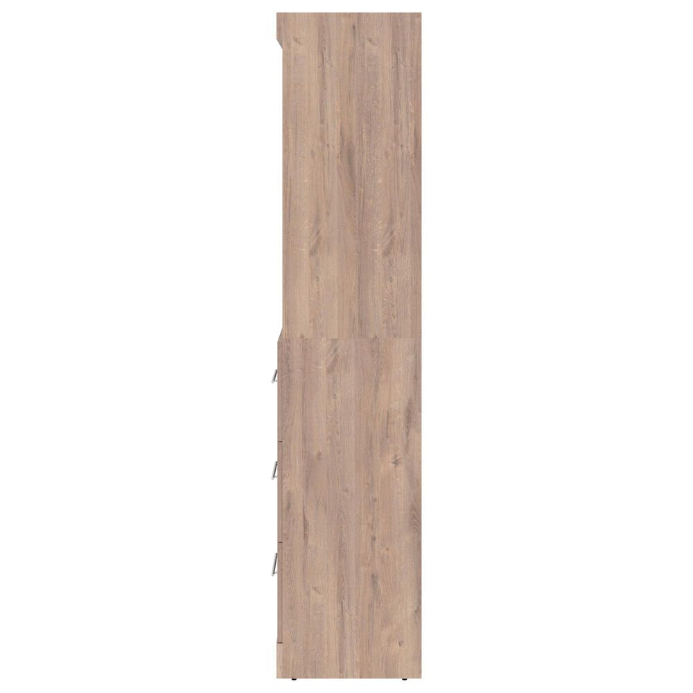 Bestar Pur 86&quot; Closet Organizer with 6-Drawer in Rustic Brown, , large