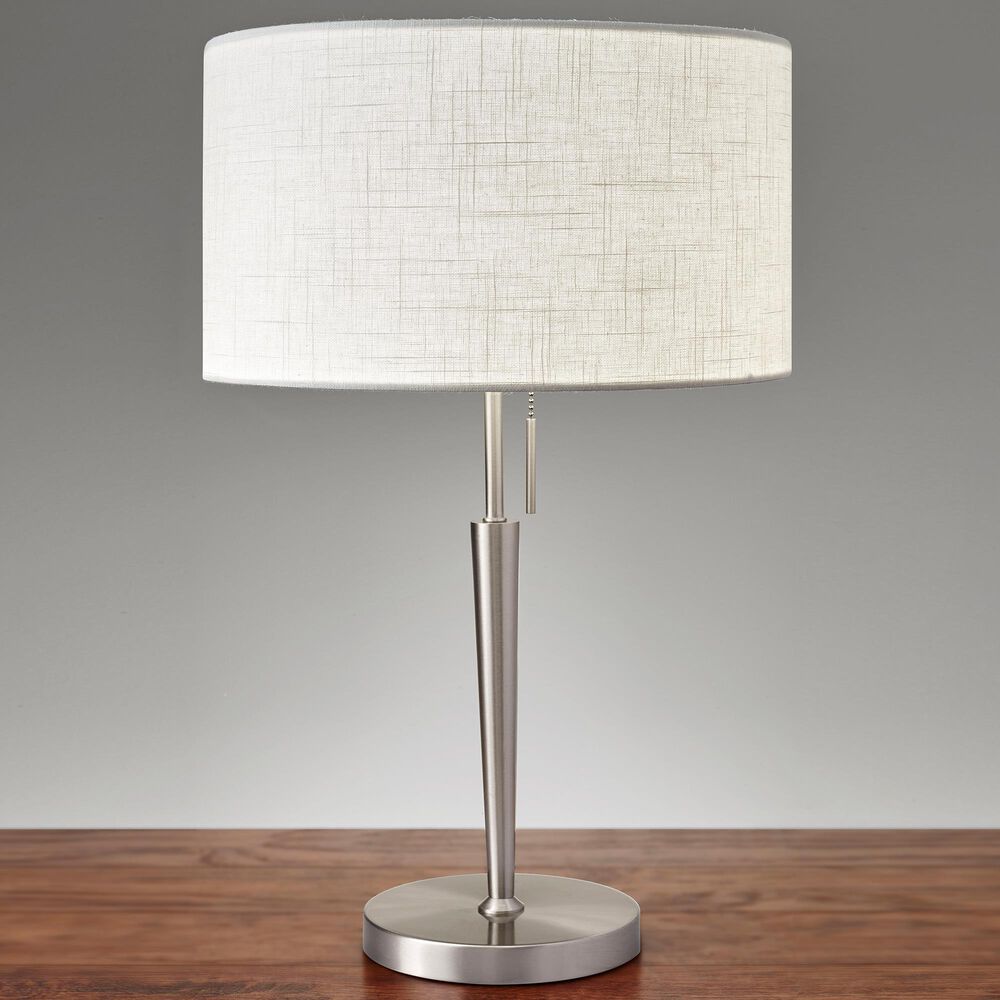 Adesso Hayworth Table Lamp in Brushed Steel, , large