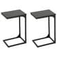 FDW C-Shape Side Table in Black (Set of 2), , large