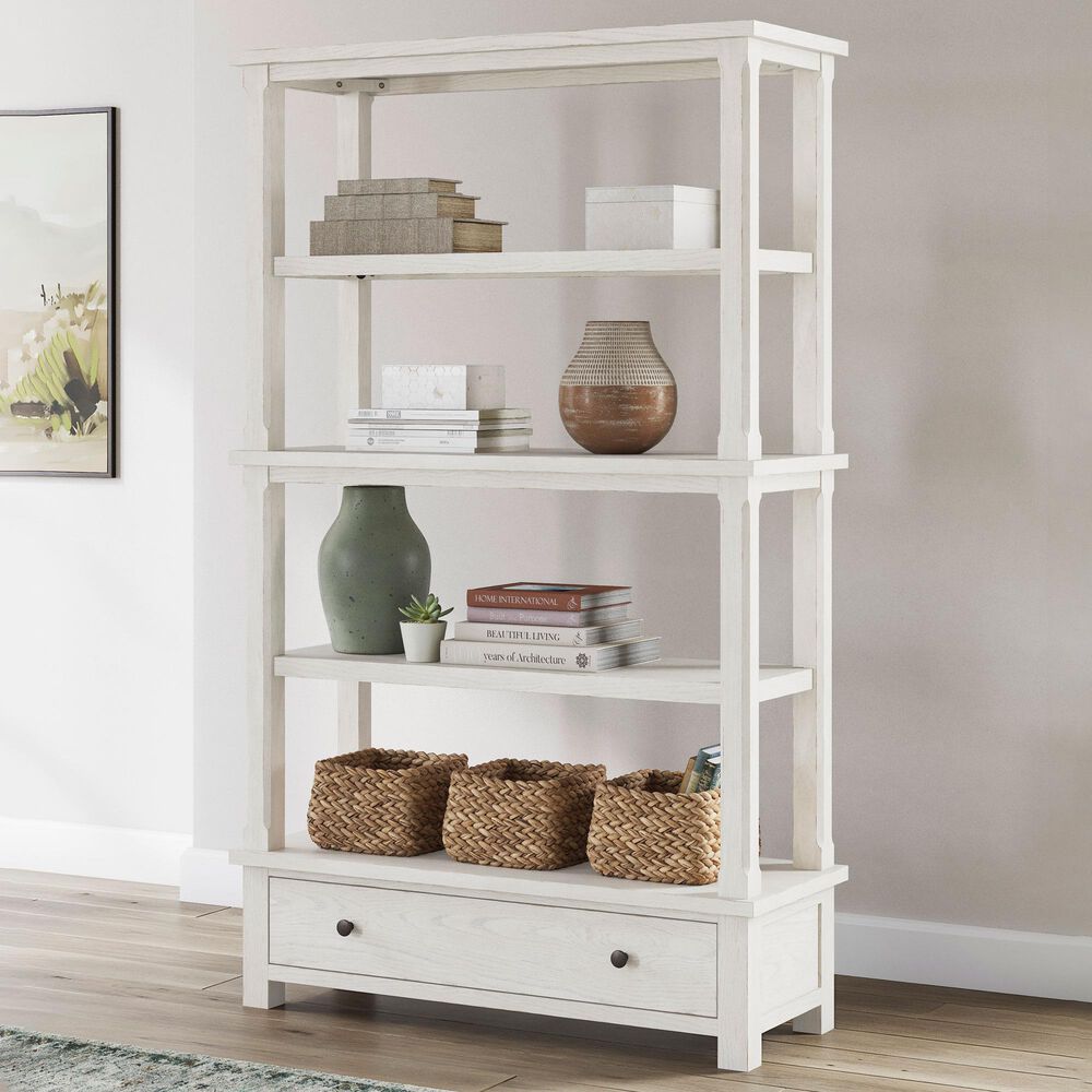 Ashley Robbinsdale Bookcase in Antique White, , large