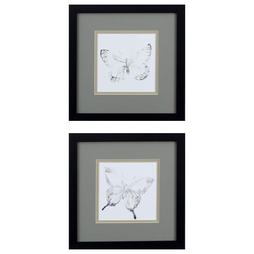 Propac "Butterfly Impression" Wall Art in Neutral (Set of 2), , large