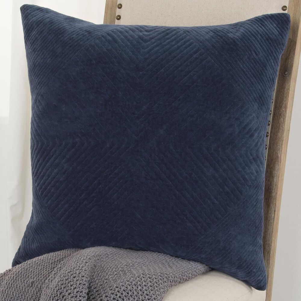 Rizzy Home Donny Osmond 20" x 20" Pillow Cover in Rich Blue, , large