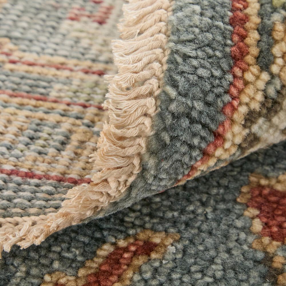 Feizy Carrington Blue and Rust 5&#39;6&quot; x 8&#39;6&quot; Area Rug, , large