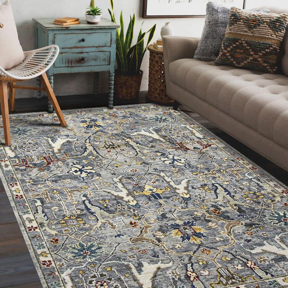 Amer Rugs Nuit Arabe 10&#39; x 14&#39; Deep Silver Area Rug, , large