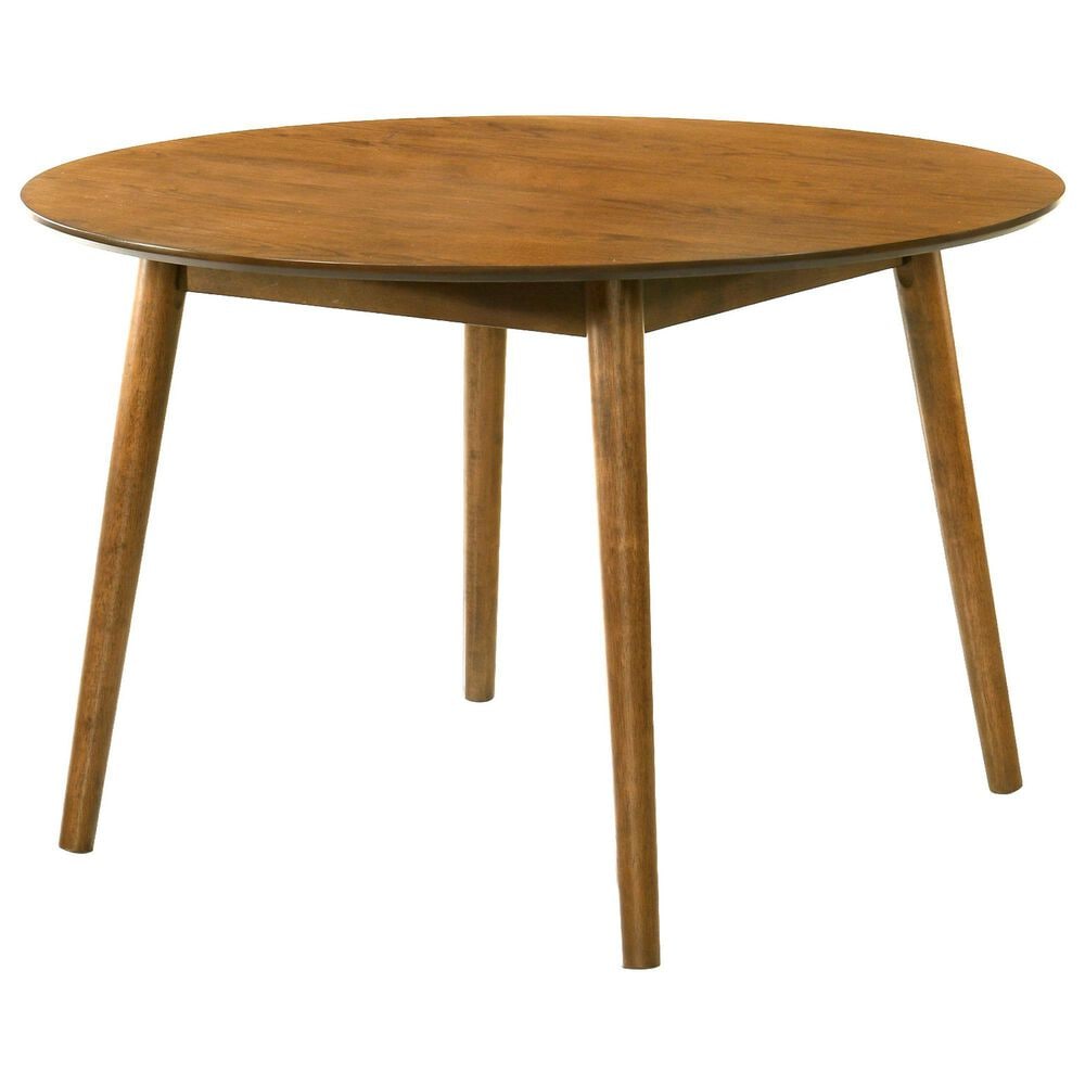 Armen Living 5-Piece Round Dining Set in Walnut, , large