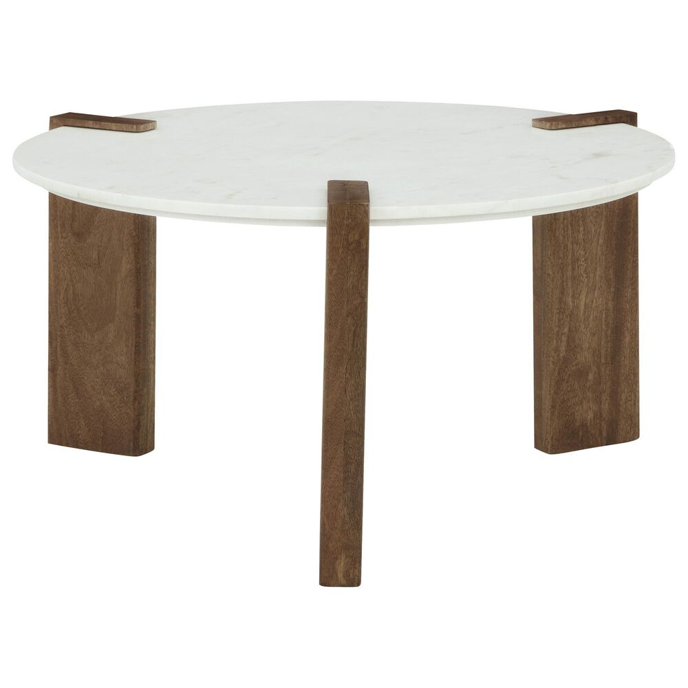 Ashley Isanti Coffee Table in White and Brown, , large