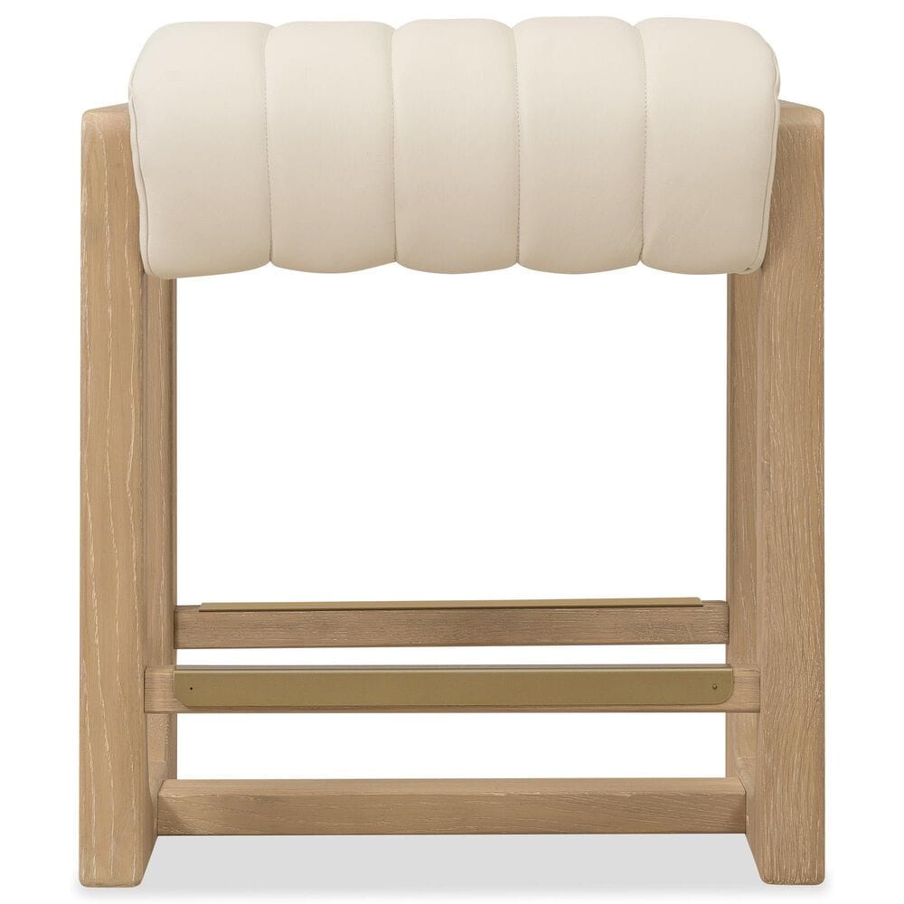 Hooker Furniture Banyon Bay Counter Stool in White Oak and Brushed Brass, , large
