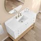 37B Isadore 48" Single Bathroom Vanity Cabinet in Bright White and White Composite Stone Top and Backsplash, , large