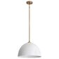 Golden Lighting Shepard 1-Light Pendant with Matte White Shade in Modern Brass, , large