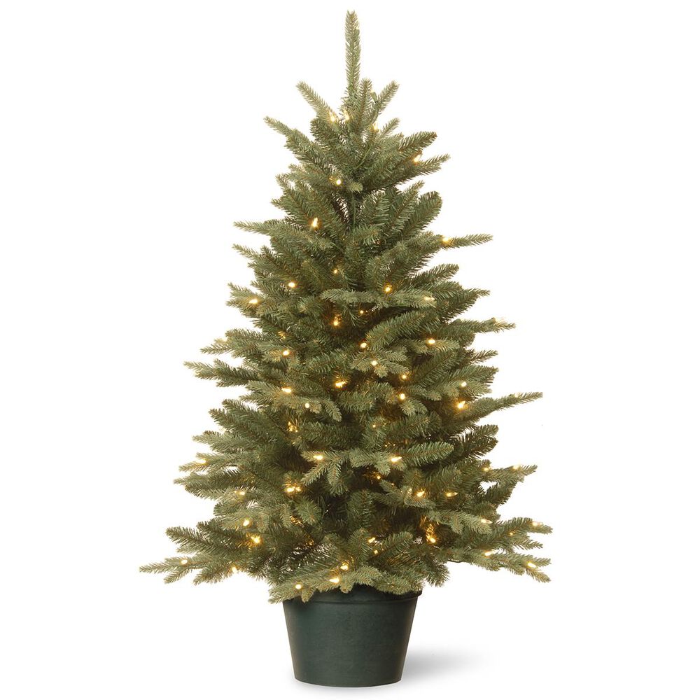 National Tree 3" Everyday Collection Evergreen Tree with White Lights, , large
