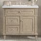 James Martin Vanities Lorelai 36" Single Vanity in Whitewashed Oak with 3 cm Arctic Fall Solid Surface Top, , large