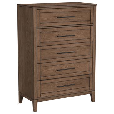 Hawthorne Furniture Oslo 5-Drawer Chest in Weathered Chestnut, , large