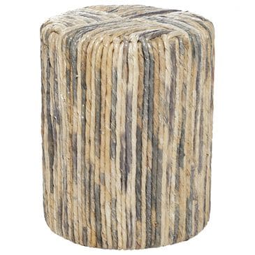 Maple and Jade Banana Leaf Woven End Table in Black, Brown, Light Brown and White, , large